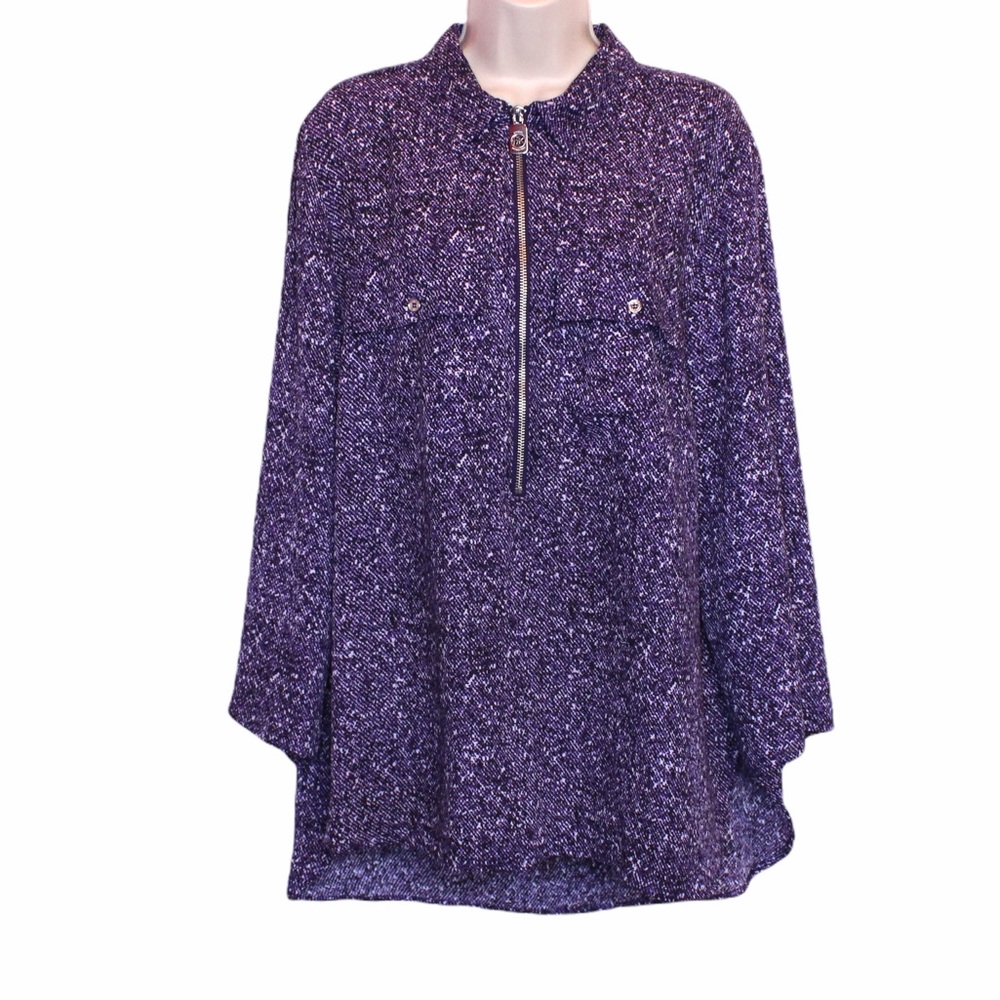 MICHAEL Michael Kors Purple Zip-Up Top